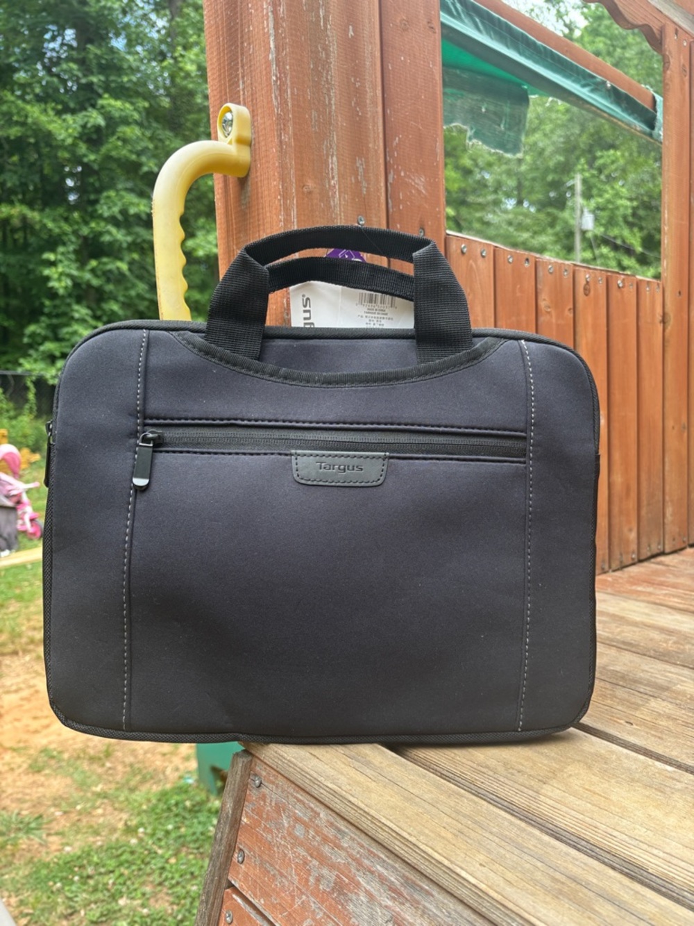 Targus Black Laptop Briefcase with Front Zip Pocket